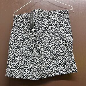 Premise Black and White Midi Skirt